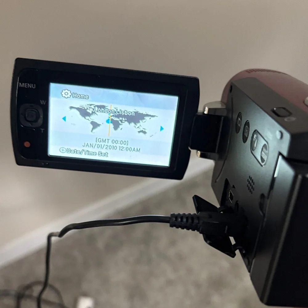 Samsung Black and Red Video Camcorder